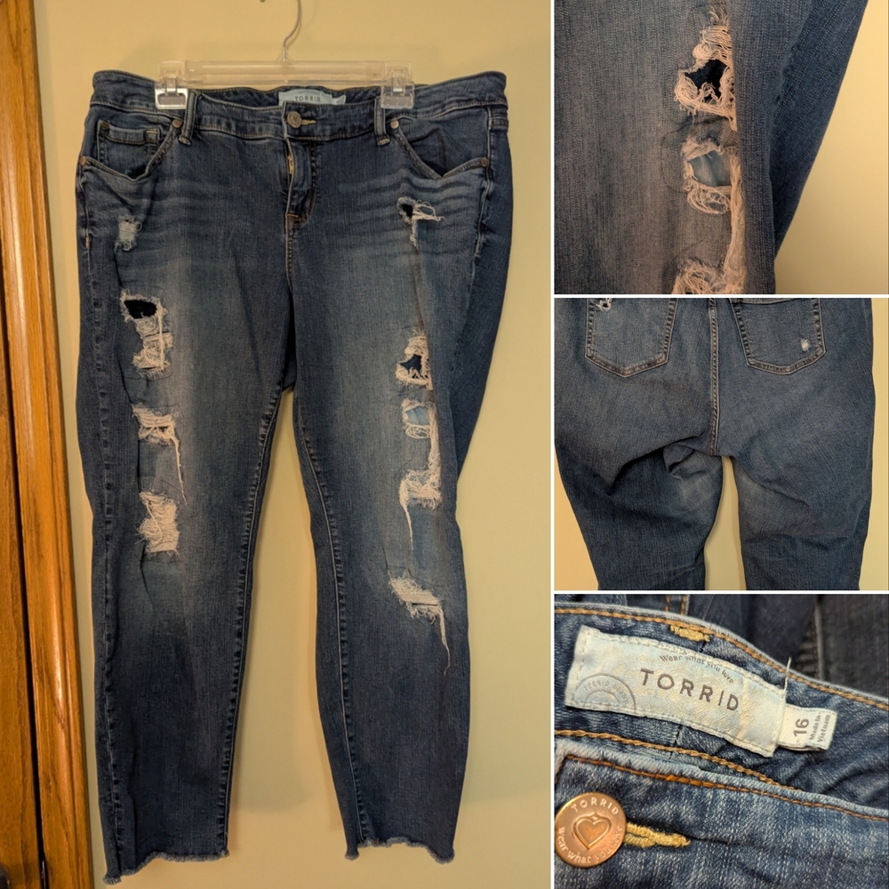 Torrid Women's Distressed Blue Jeans